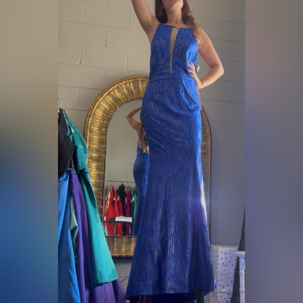 Elegant Royal Blue Simmering Prom Dress Or Special Event Gown